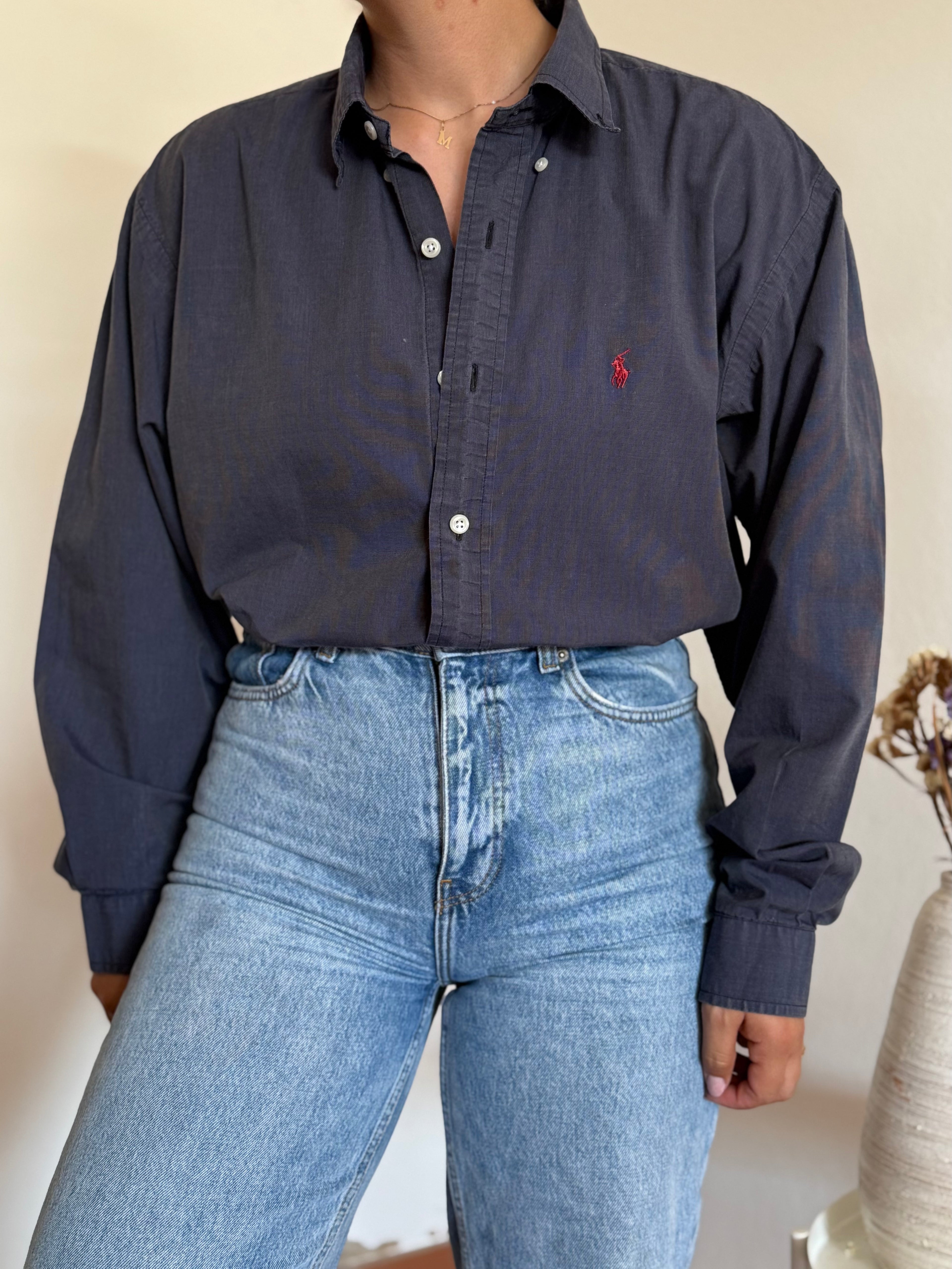 Camisa Polo Ralph Lauren "Blaire" em Algodão – Azul (XL)