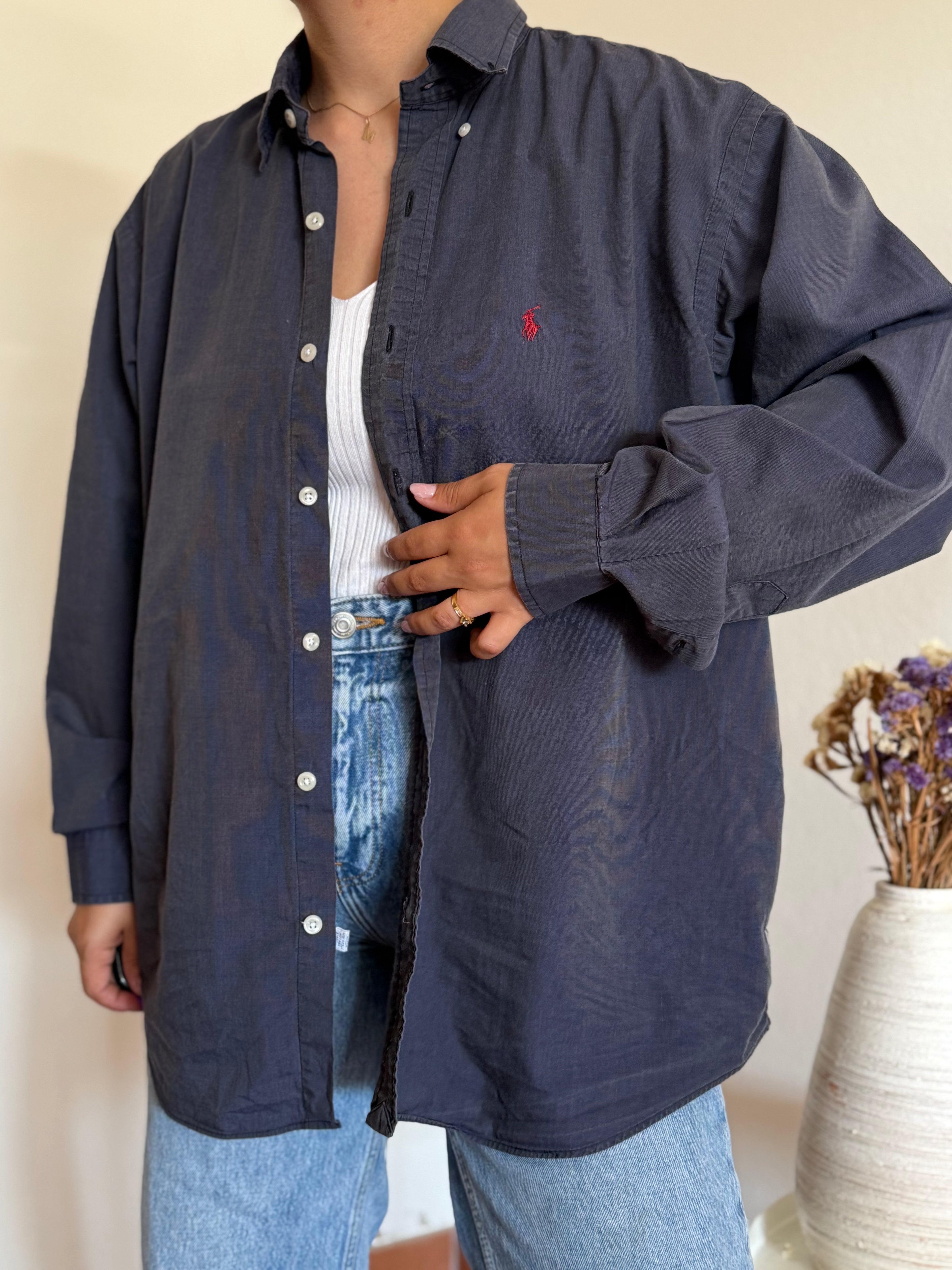 Camisa Polo Ralph Lauren "Blaire" em Algodão – Azul (XL)