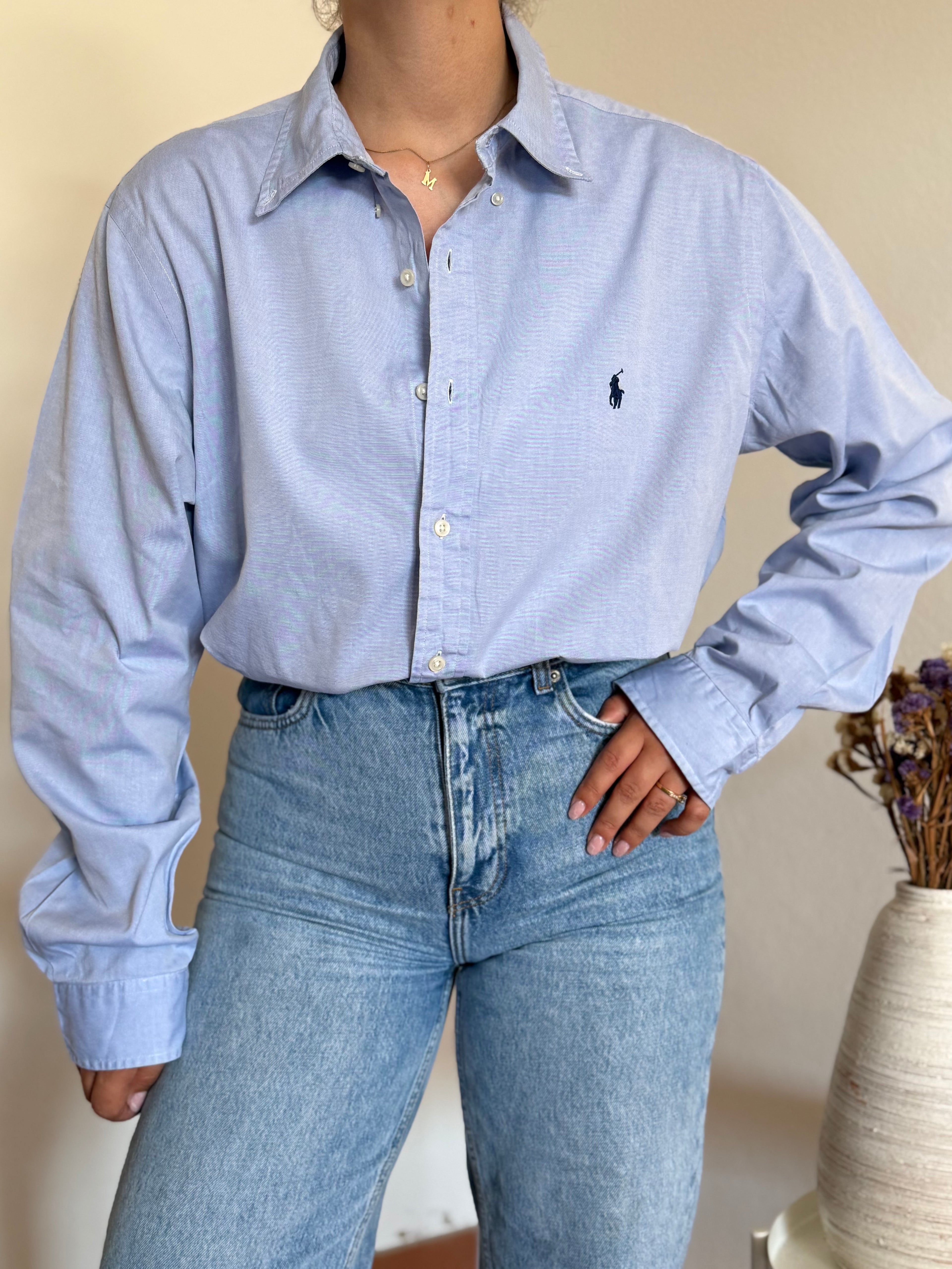 Camisa Ralph Lauren em Algodão – Azul (Tam. 17 / XL-XXL)
