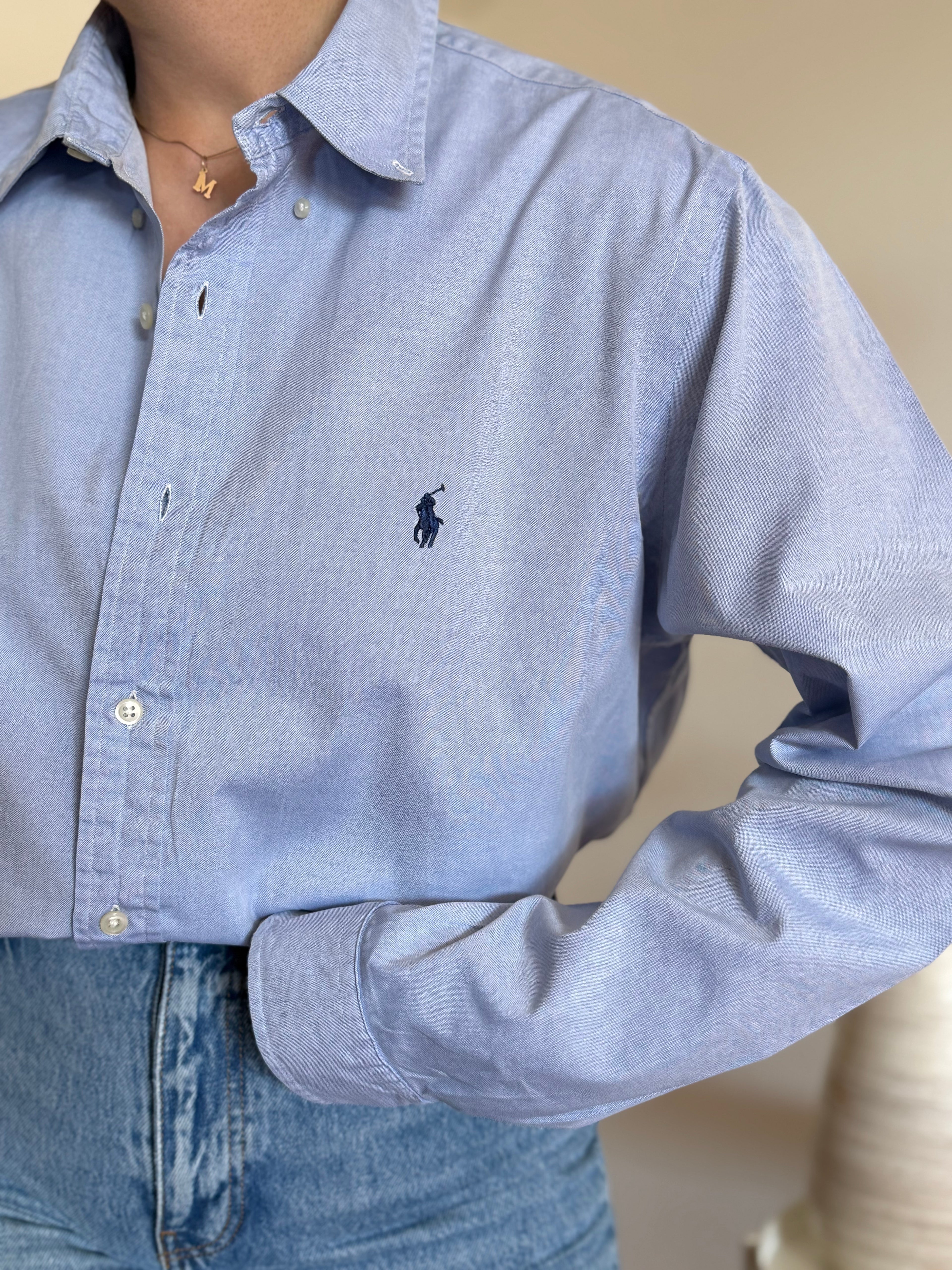 Camisa Ralph Lauren em Algodão – Azul (Tam. 17 / XL-XXL)