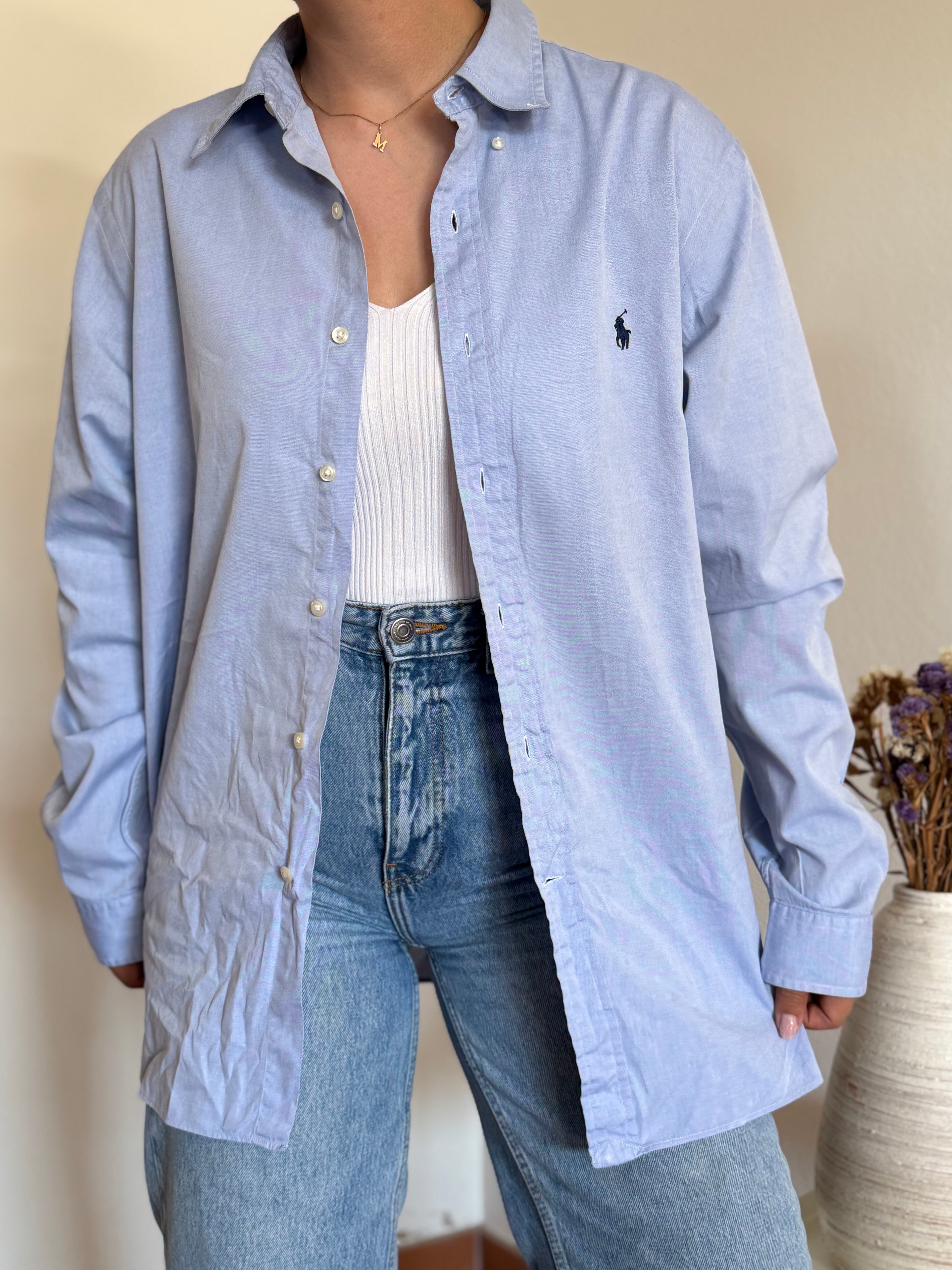 Camisa Ralph Lauren em Algodão – Azul (Tam. 17 / XL-XXL)
