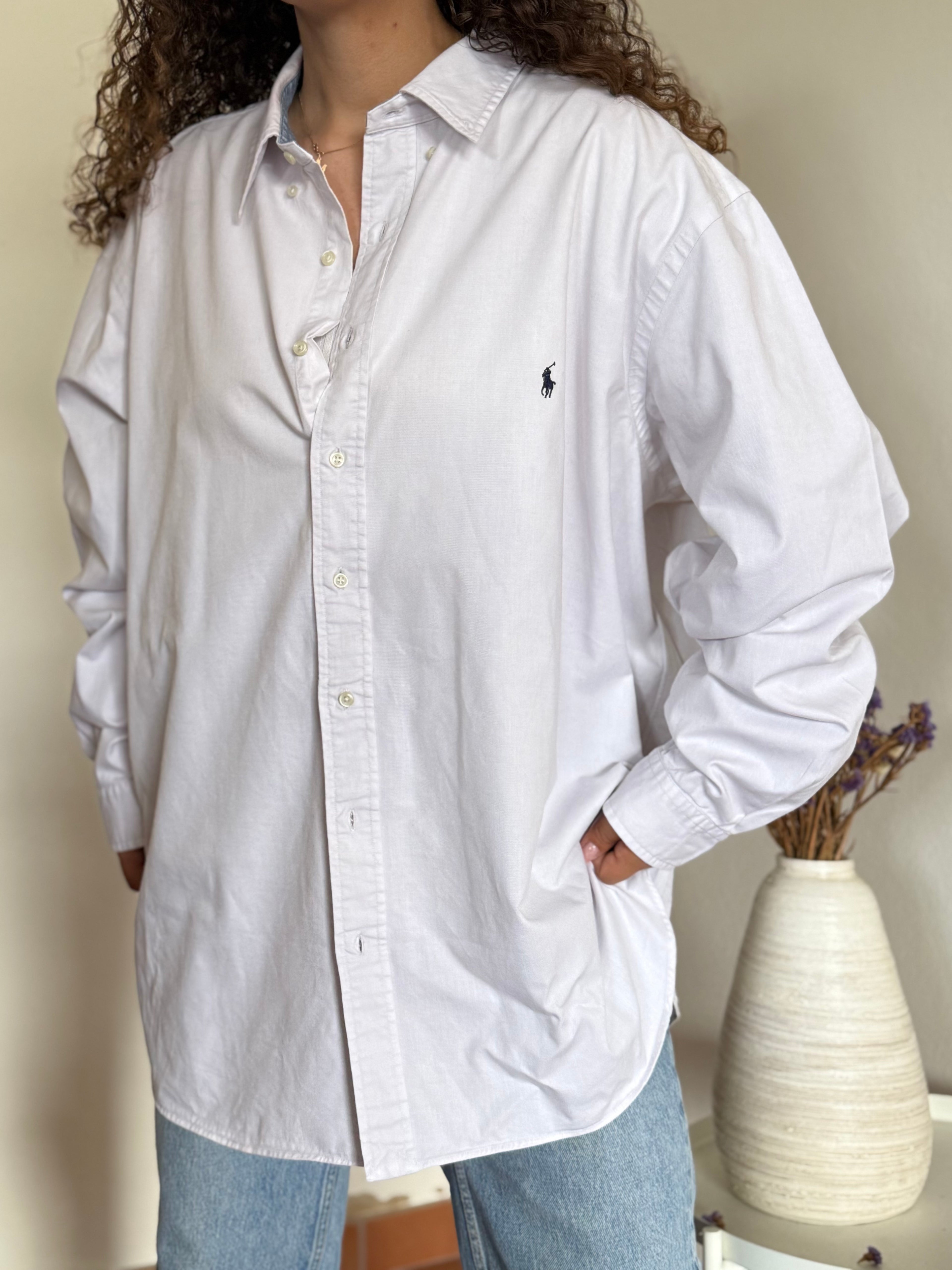 Camisa Polo Ralph Lauren Classic Fit "Big" – Branca (Tam. 3XB)
