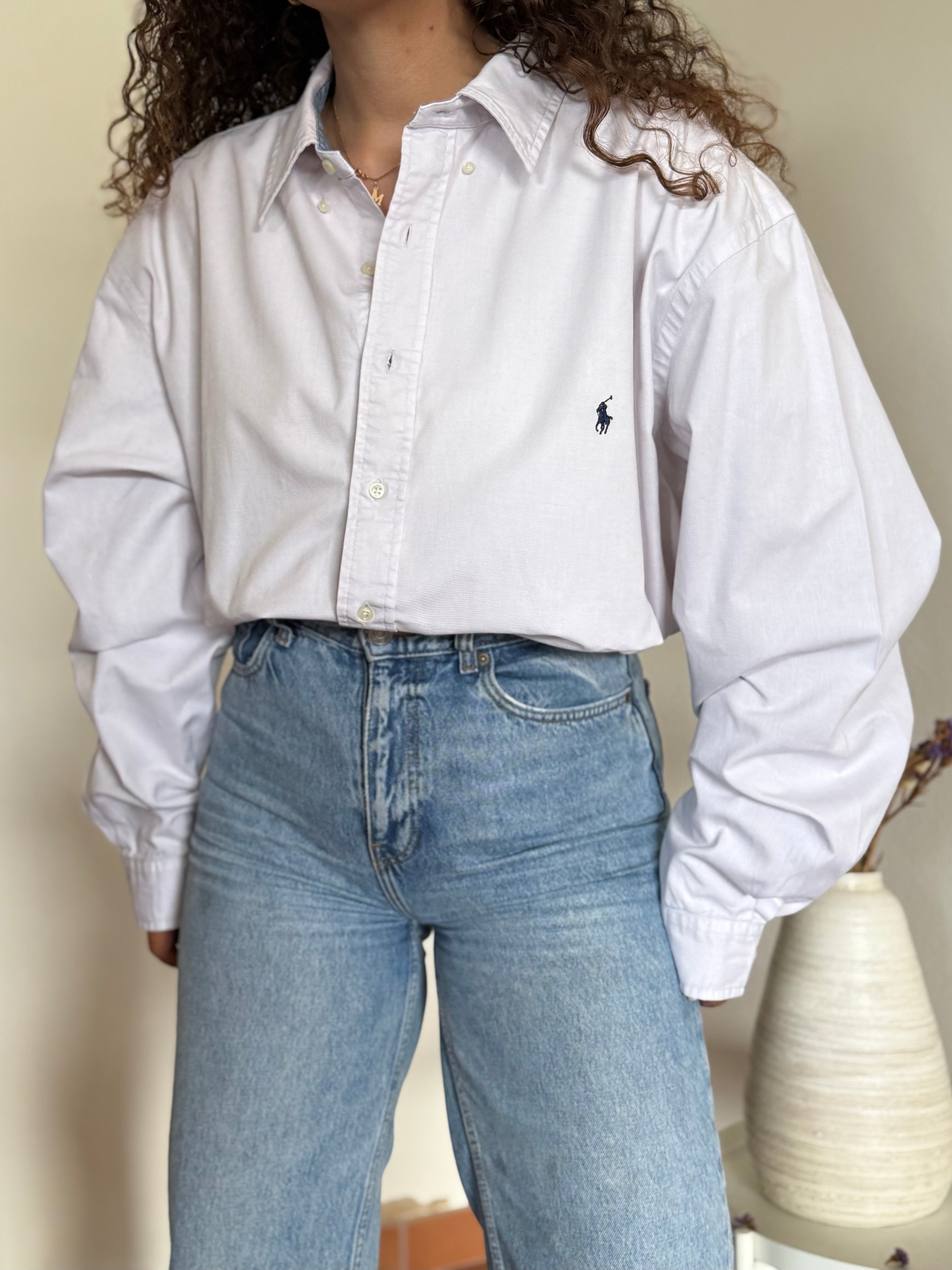 Camisa Polo Ralph Lauren Classic Fit "Big" – Branca (Tam. 3XB)