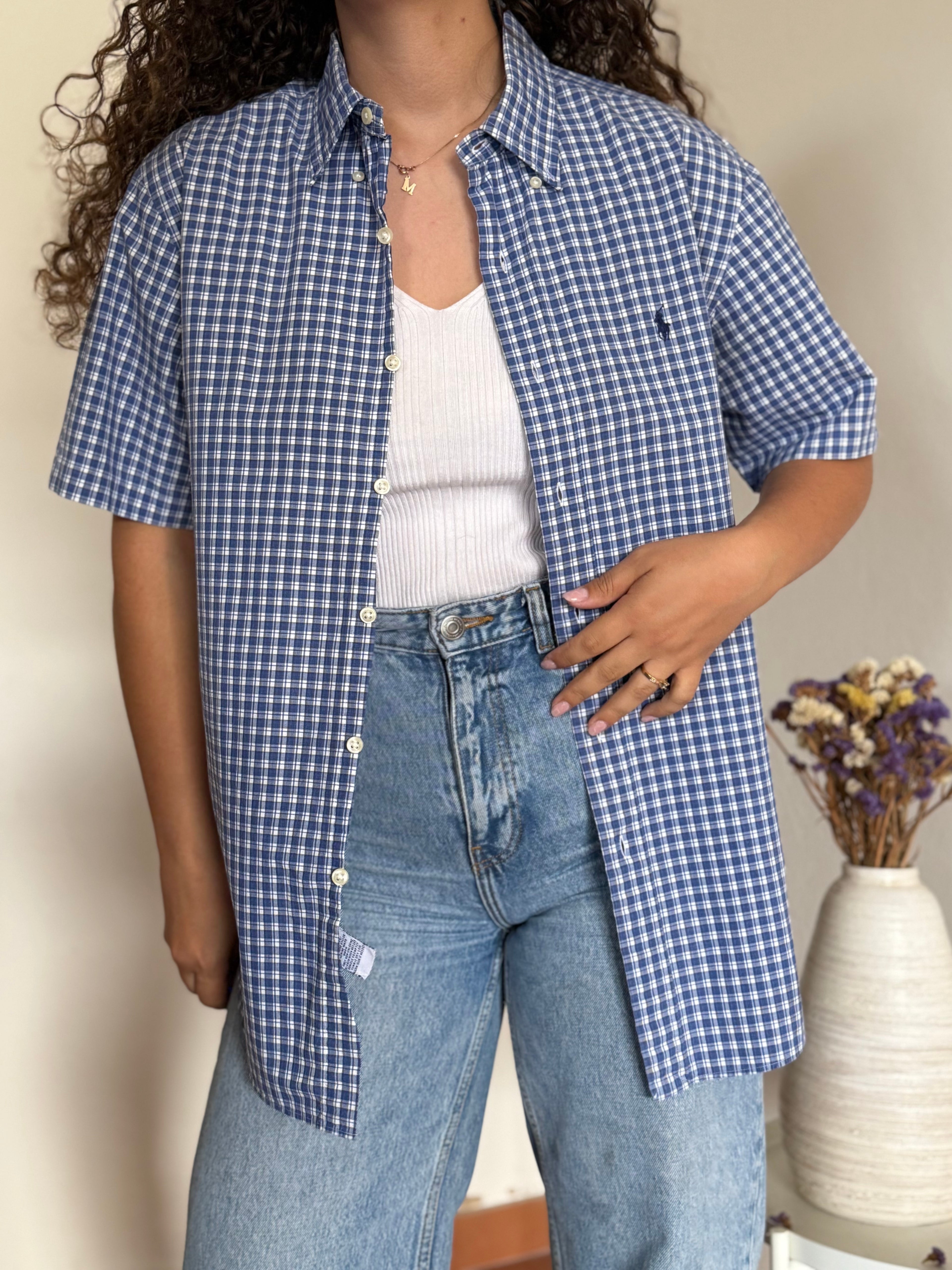 Camisa Ralph Lauren em Algodão – Azul (M)