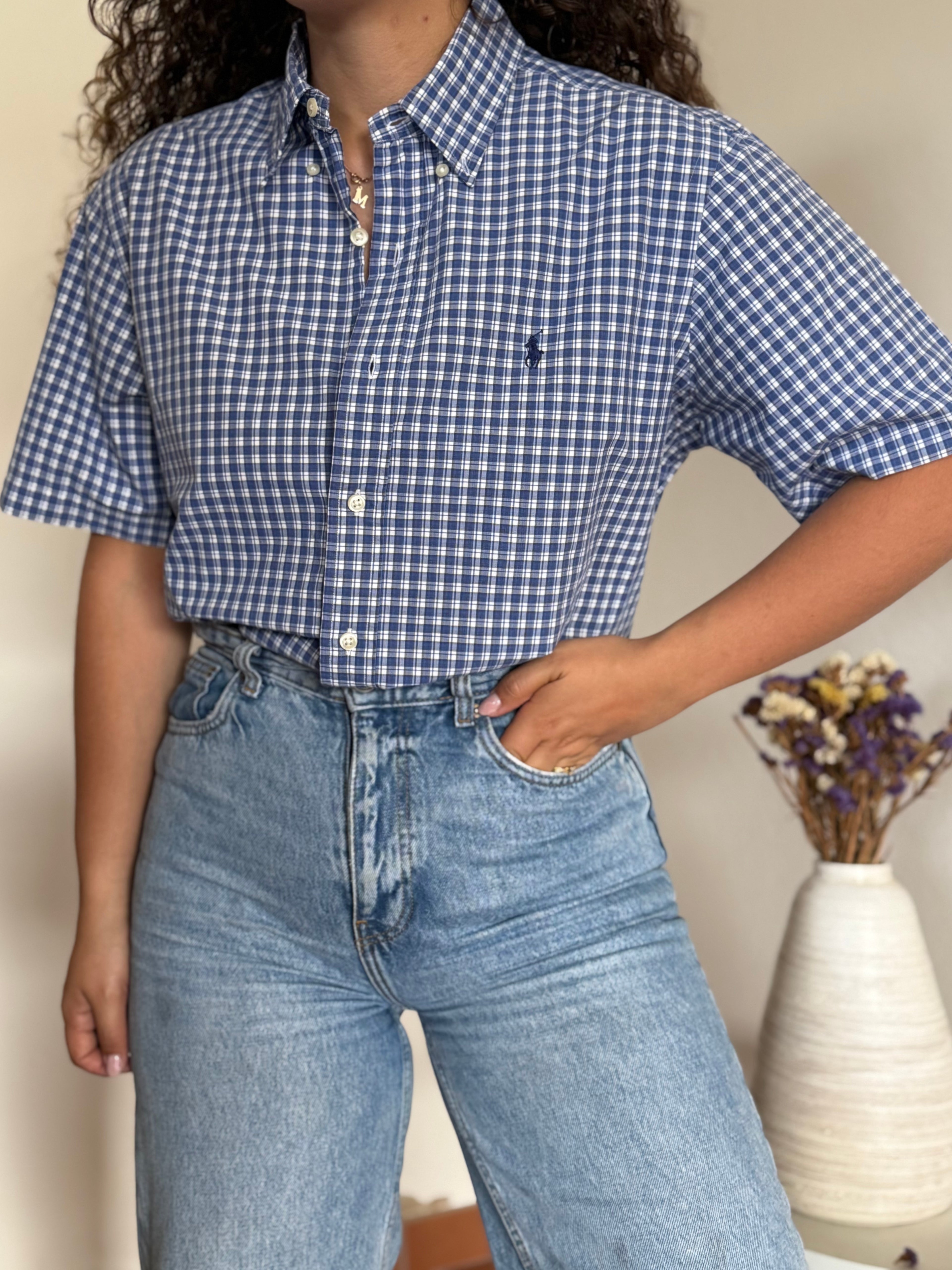 Camisa Ralph Lauren em Algodão – Azul (M)