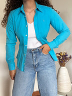 Camisa Ralph Lauren em Algodão – Azul (Tam. 6 / S)