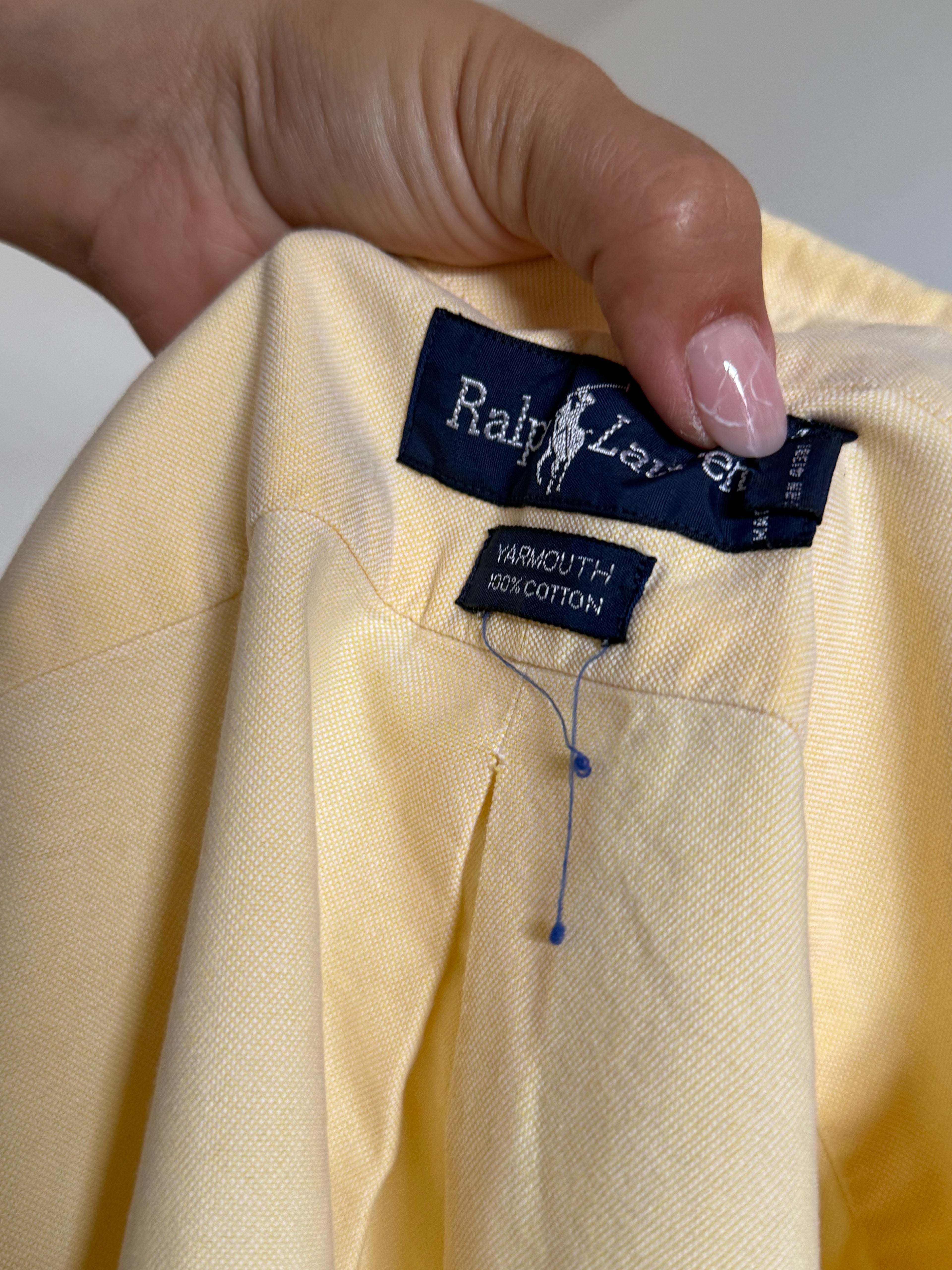 Camisa Ralph Lauren "Yarmouth" em Algodão – Amarela (Tam. 16 / L)