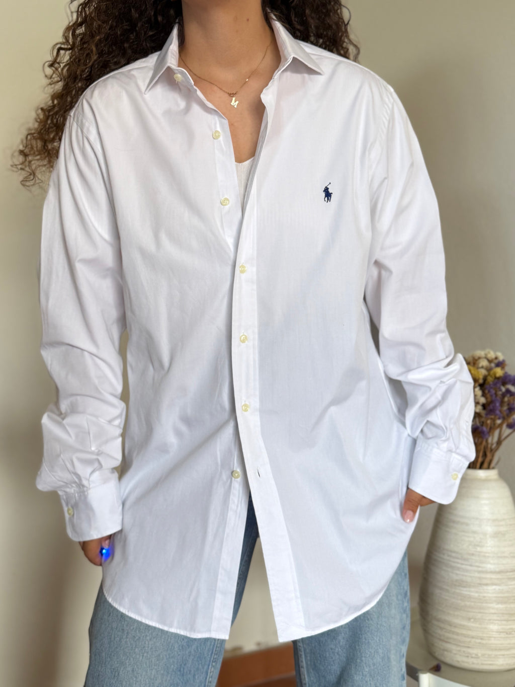 Camisa Polo Ralph Lauren Modelo "Regent" em Algodão – Branca