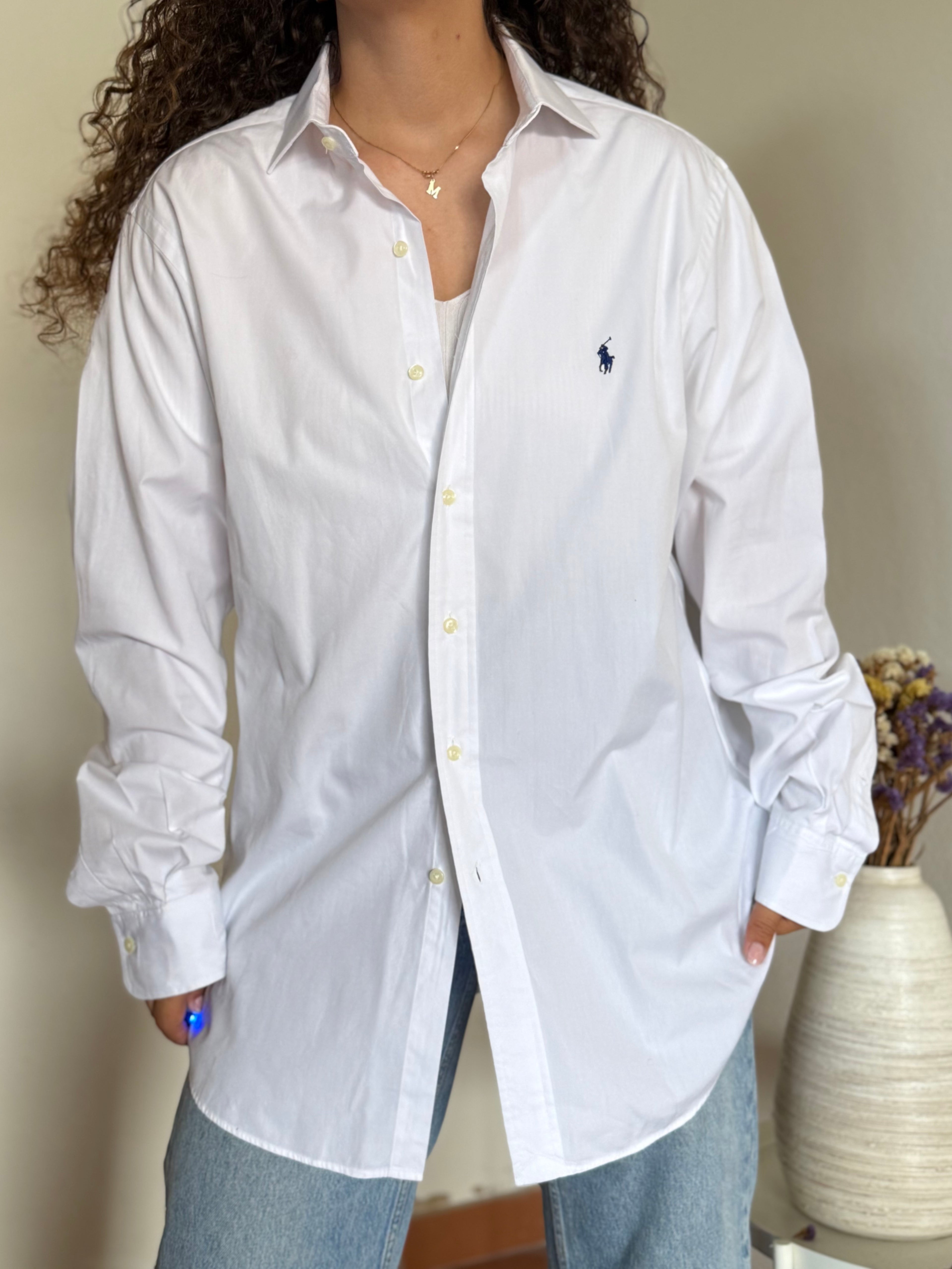 Camisa Polo Ralph Lauren Modelo "Regent" em Algodão – Branca