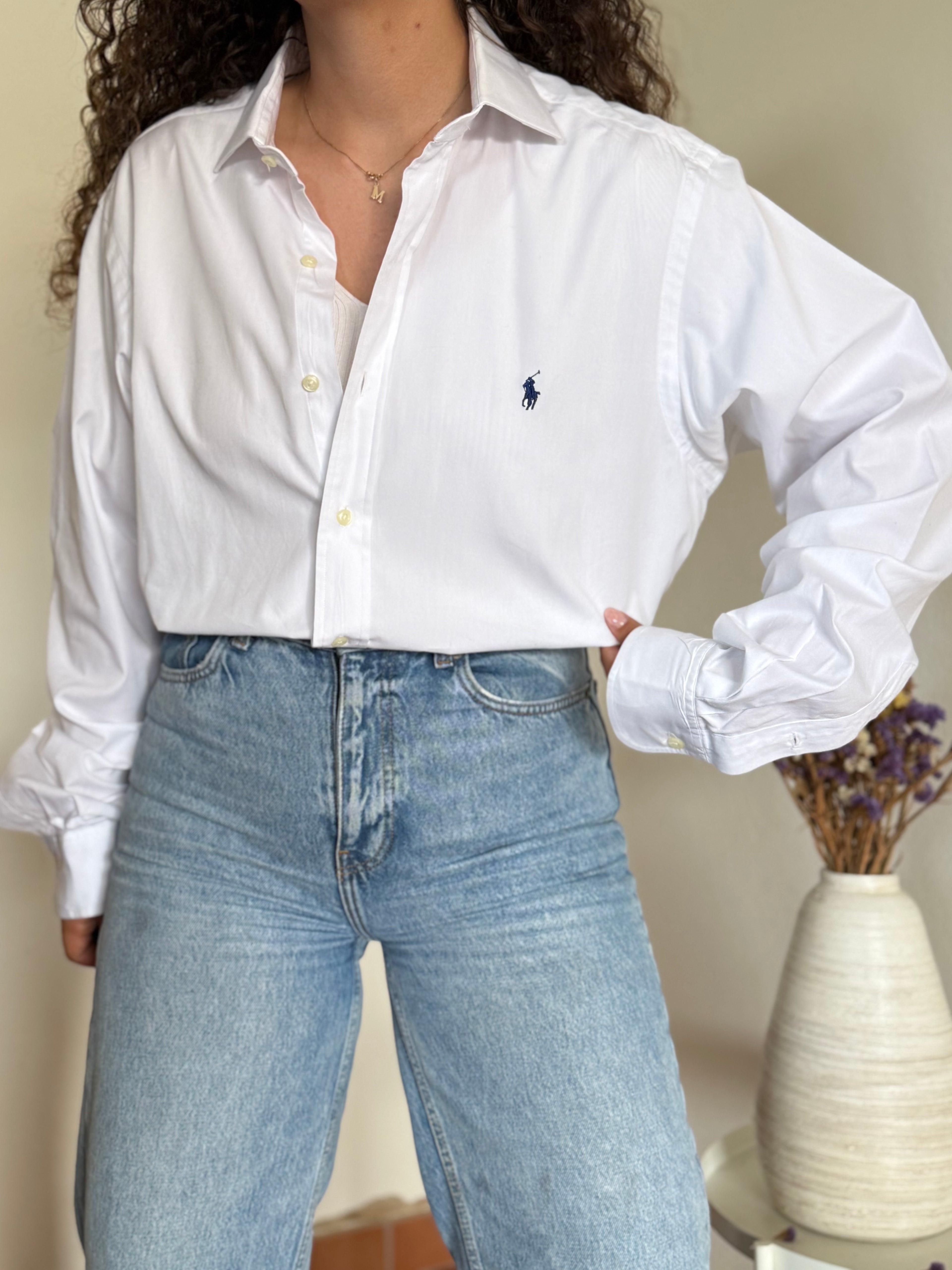 Camisa Polo Ralph Lauren Modelo "Regent" em Algodão – Branca