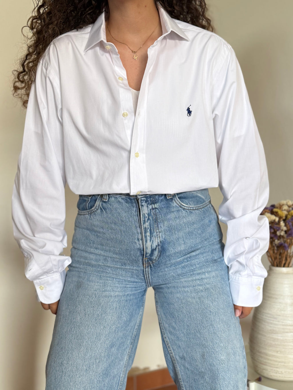 Camisa Polo Ralph Lauren Modelo "Regent" em Algodão – Branca