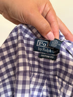 Camisa Polo Ralph Lauren Custom Fit em Algodão – Roxo c/ Logo Vermelho