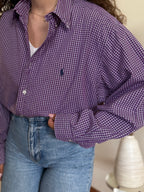 Camisa Ralph Lauren "Yarmouth" em Algodão – Roxo / Lavanda (Tam. 17 / XL)