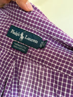 Camisa Ralph Lauren "Yarmouth" em Algodão – Roxo / Lavanda (Tam. 17 / XL)