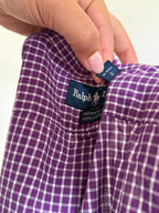 Camisa Ralph Lauren "Yarmouth" em Algodão – Roxo / Lavanda (Tam. 17 / XL)