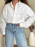 Camisa Ralph Lauren "Yarmouth" Pinpoint Oxford – Branca (Tam. 16 / L)
